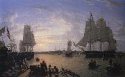 Robert Salmon, The Boston Harbor from Constitution Wharf